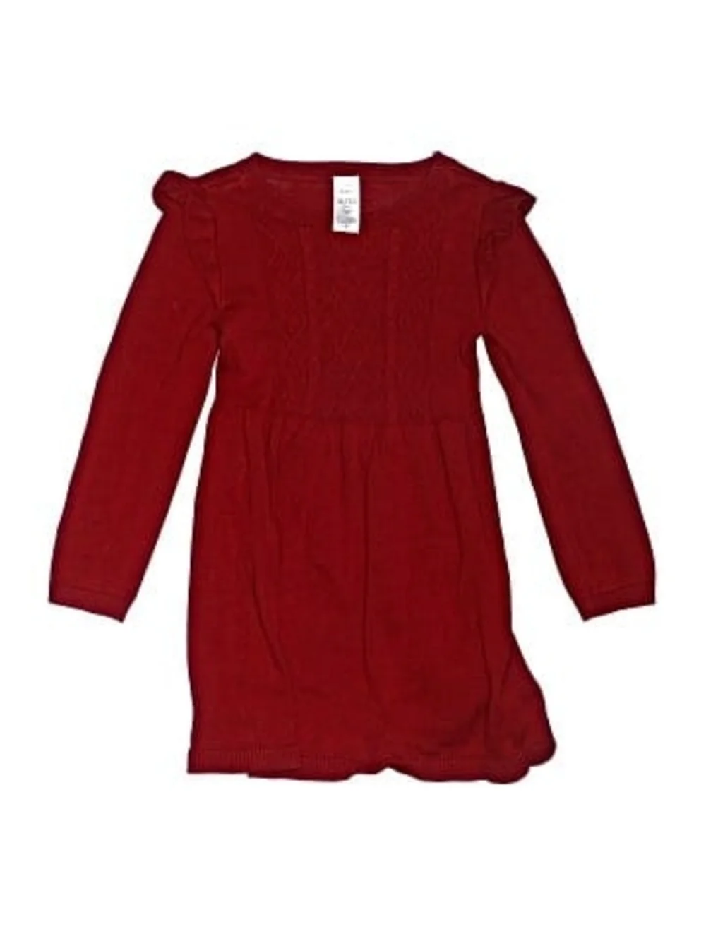 Carter's Crimson Knit Long-Sleeve Girls Dress
